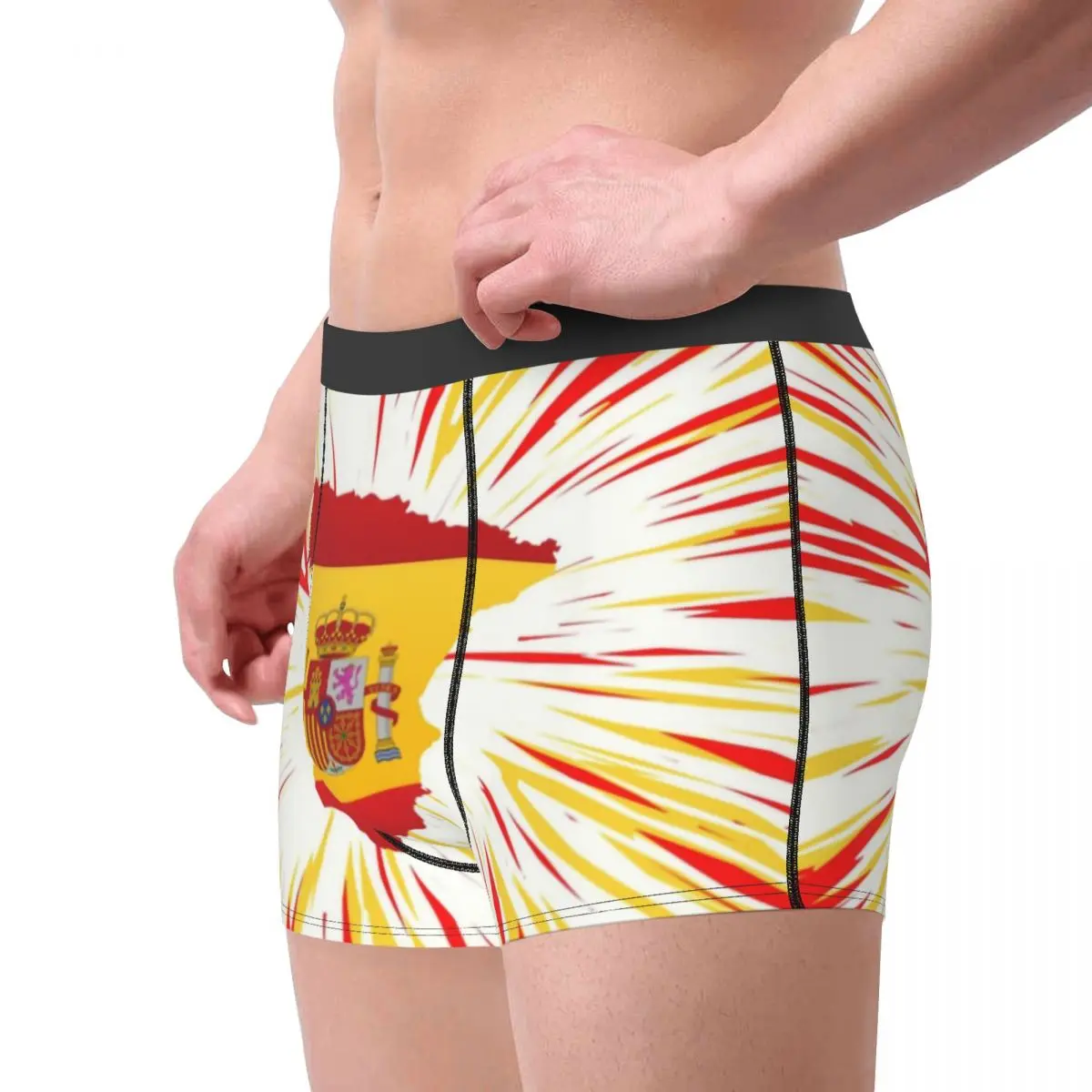 Essence Of Spain Map Flag Boxer Shorts For Men 3D Printed Male Spanish Pride Underwear Panties Briefs Soft Underpants 3