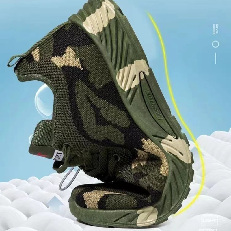 Mesh Camouflage Sneakers Men Wear-resistant Casual Shoes for