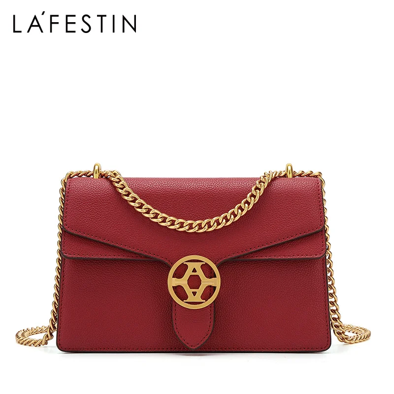 Original LA FESTIN Fashion Women's Bag Women's Shoulder Bag Chain Crossbody Bag Women's Small Square Bag practical and light