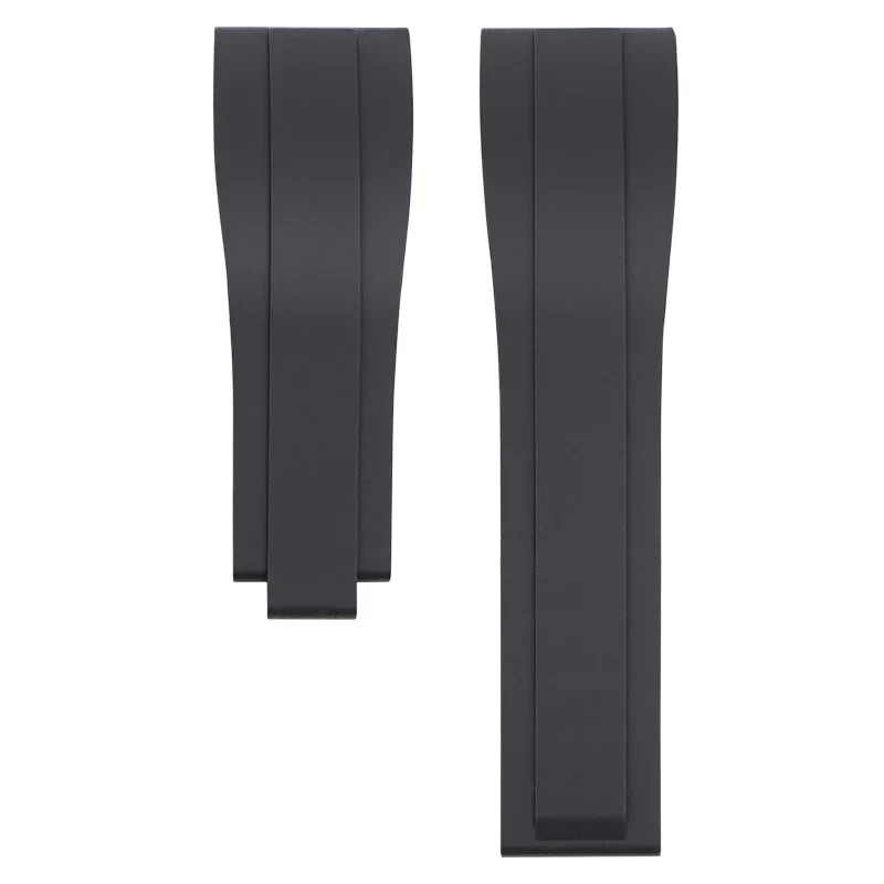 Luxury Waterproof TPU Rubber Watch Band with Stainless Steel Folding Buckle