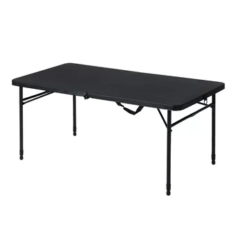 dinning table set furniture Mainstays 4 Foot Fold-In-Half Adjustable Table, Rich Black dinning table 1