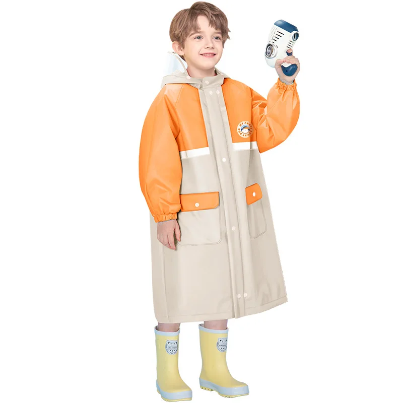 Children's Raincoat raincoat poncho School Style Waterproof Rain Poncho with Backpack Slot for Toddlers and Big Kids
