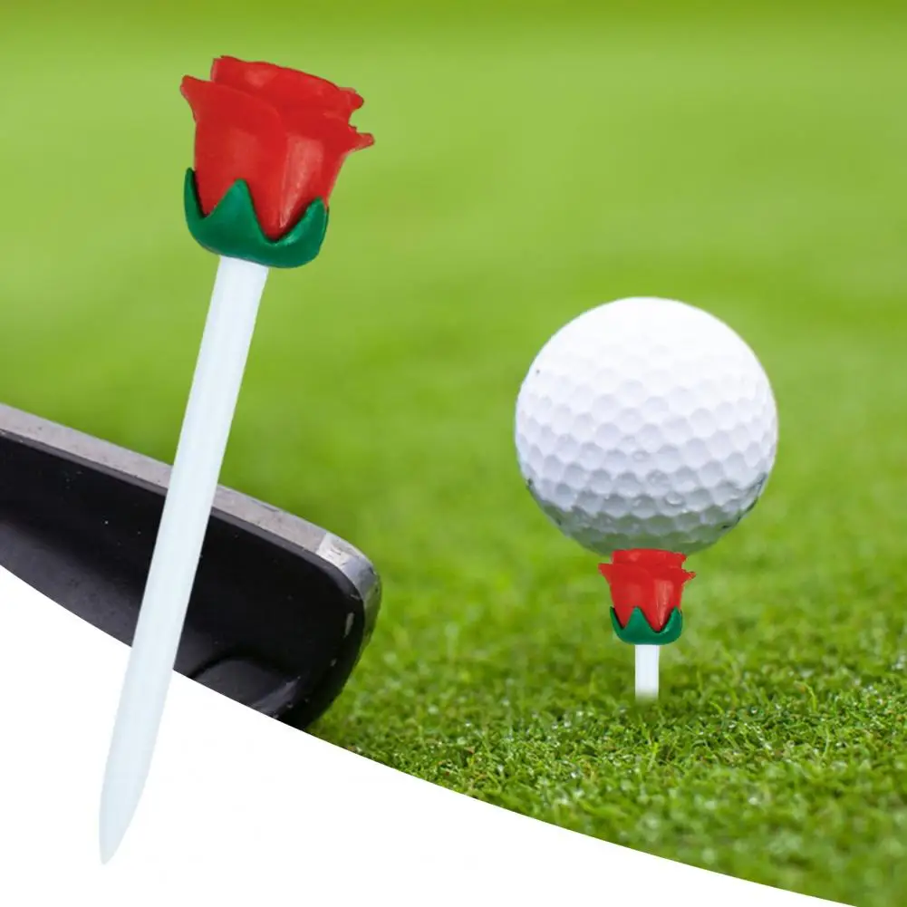 

Rose Flower Golf Tees 6pcs Rose Flower Shape Golf Tee Set Plastic Ball Holder Spike Kit For Golf Training Golfer Gifts