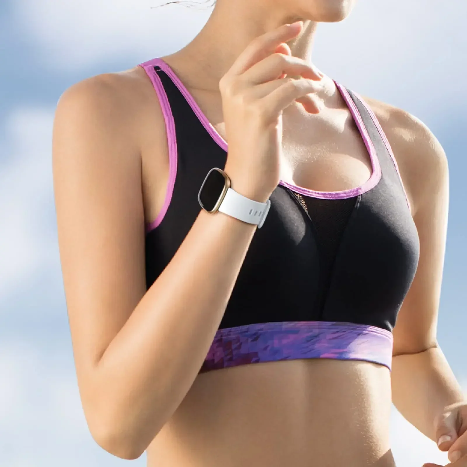 Silicone Sport Strap for Fitbit Versa and Sense - Soft Smartwatch Band Accessory