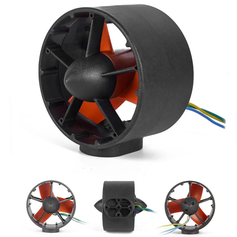 Vue latérale du moteur sous-marin brushless 400W, montrant son boîtier étanche et son hélice à pas fixe.