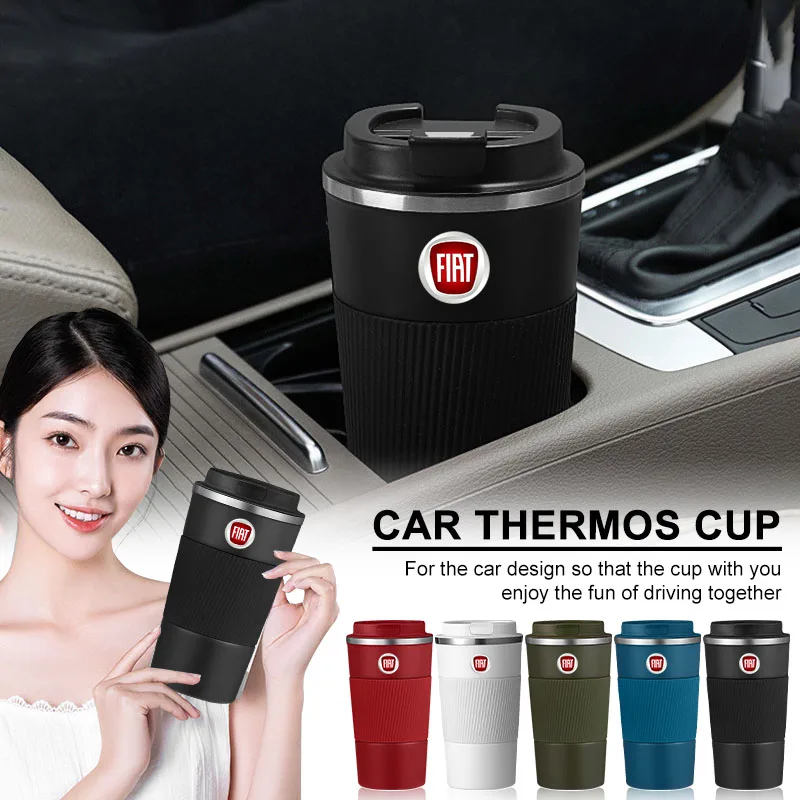 500ML 보온 머그컵 이중벽 304 스테인리스 스틸 커피컵 차 진공컵 피아트 50..
