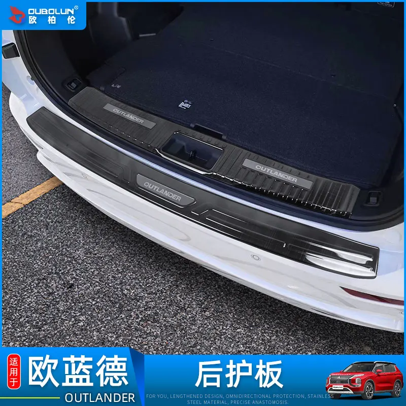 

Car Styling Stickers For Mitsubishi Outlander 2023 Rear Trunk Bumper Protector Rear Scuff Plate Rear Door Sill car assecories