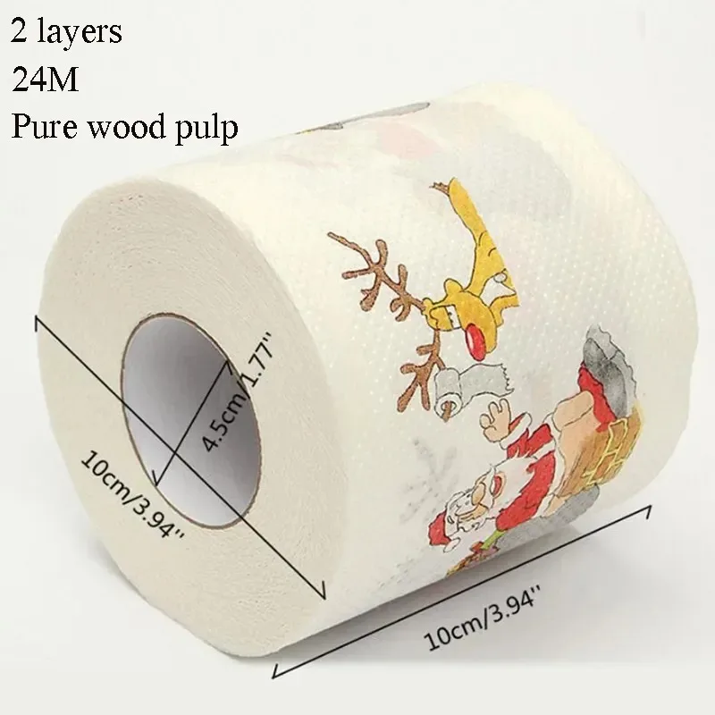 Toilet Roll Paper Christmas Toilet Roll Paper Home Santa Claus Bath Toilet Roll Paper Christmas Supplies Xmas Tissue Home New Year Decoration