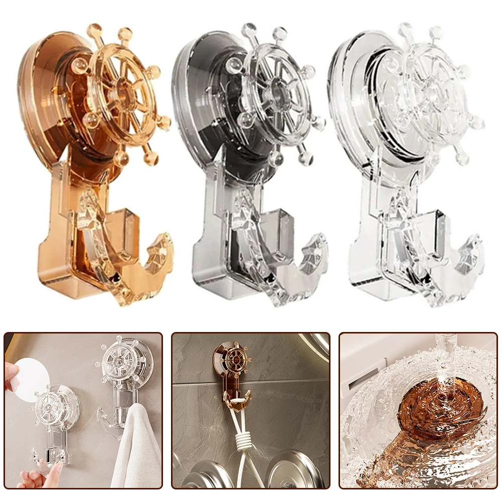 

Сверхмощный присоска для пиратов, крючок для одежды без следов, вращающийся, водонепроницаемый, свободная Пробивка