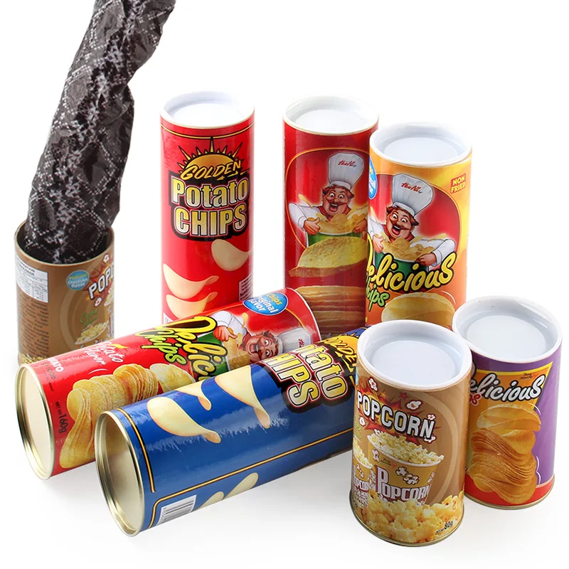 

Creative Funny Potato Chip Bounce Snake Fool's Day Toys Shock Bounce Simulated Snake Frightening Prank Toy Trick Gifts