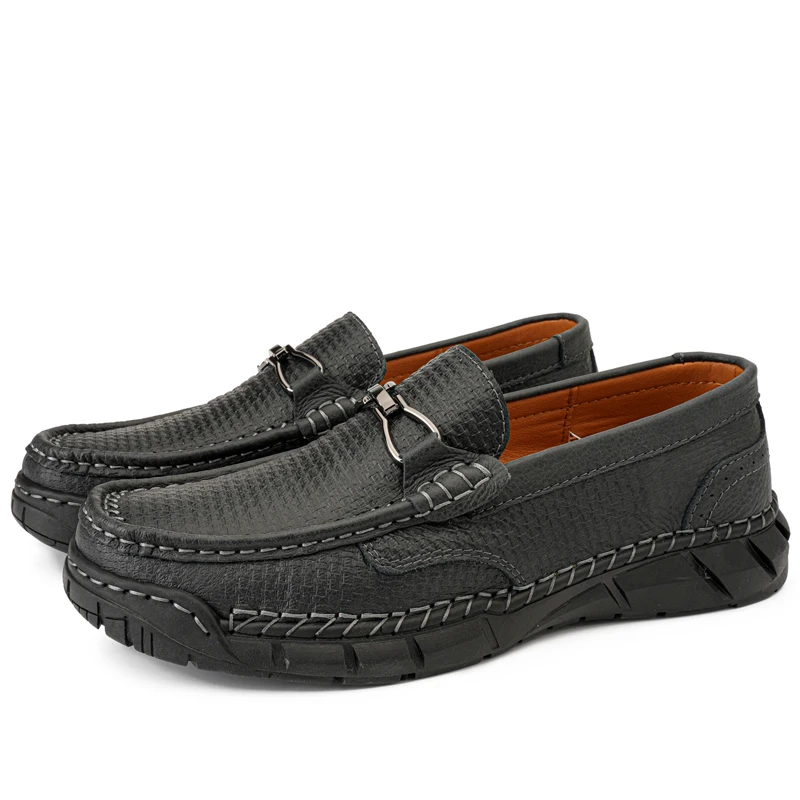 

Luxury Men Casual Shoes Leather Loafers Summer Breathable Soft Flats Man Moccasin Plus Size Sneakers for Men Free Shipping