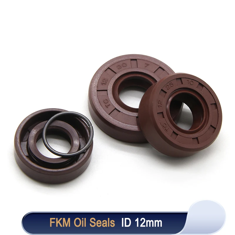 

FKM Oil Seal ID 12mm TC-12x19/20/21/22/24/25/26/28/30/32*5/6/7/8/10mm Fluorine Rubber Cover Double Lip Seals Rings Gasket