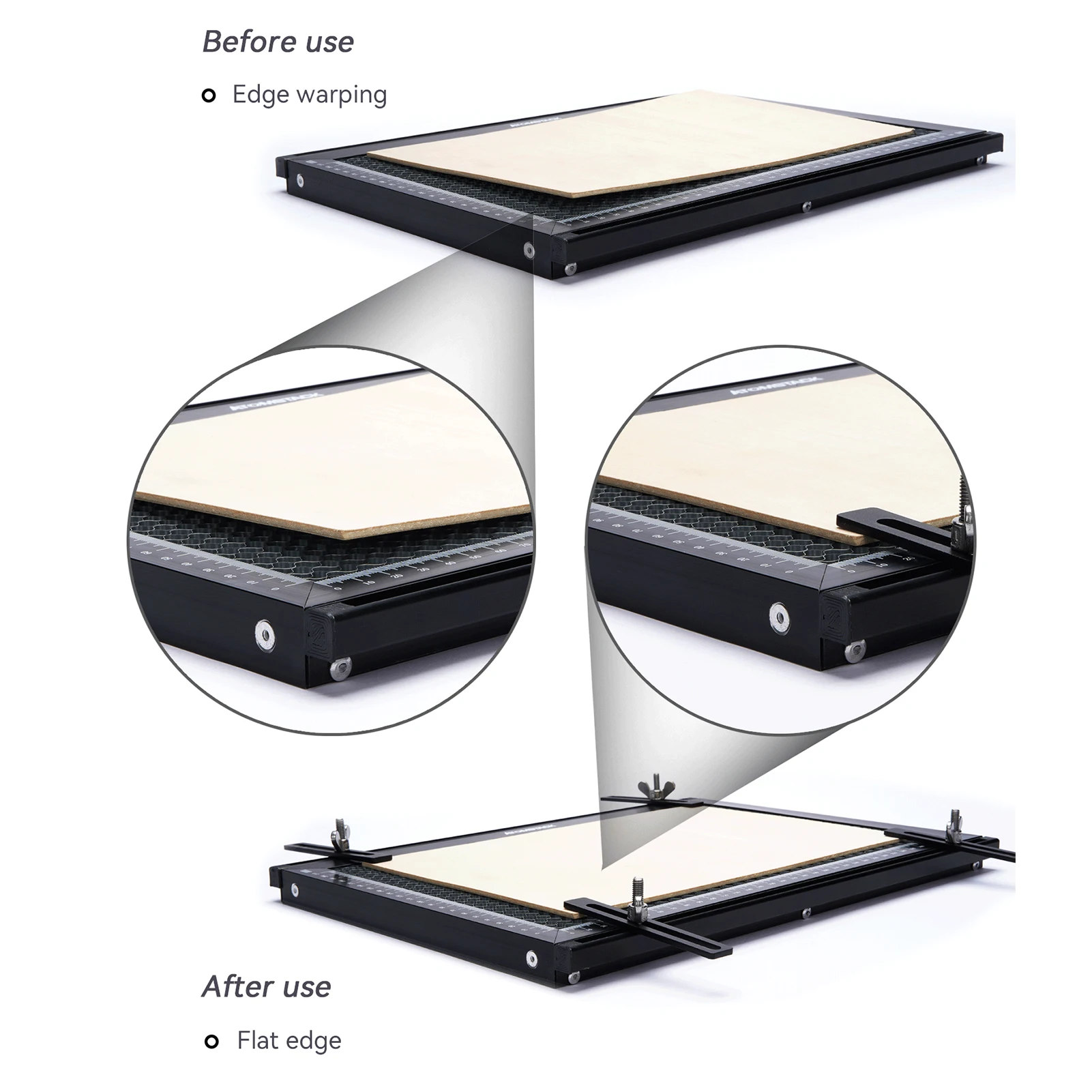 ATOMSTACK 레이저 조각기 Honeycomb Working Table CO2/Fiber 측정 기능이있는 모든 금속 구조 스틸 패널 보드 플랫폼