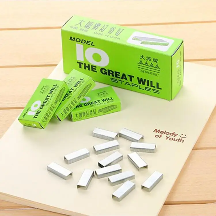 1000 pieces/box No.10 Metal Staples For Staplers Office School Supplies Stationery Strong stapler pin