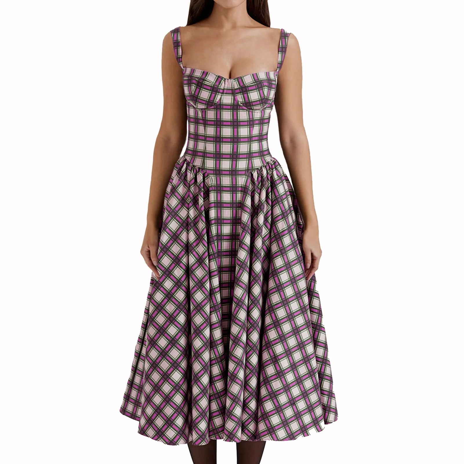 Bohemian Rainbow  Pintuck Long Dress