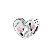 FC Jewelry Fit Original Pan Charms Bracelet 925 Silver Mother Daughter Brother Sister Puzzle Bead For Making Women Berloque DIY 2