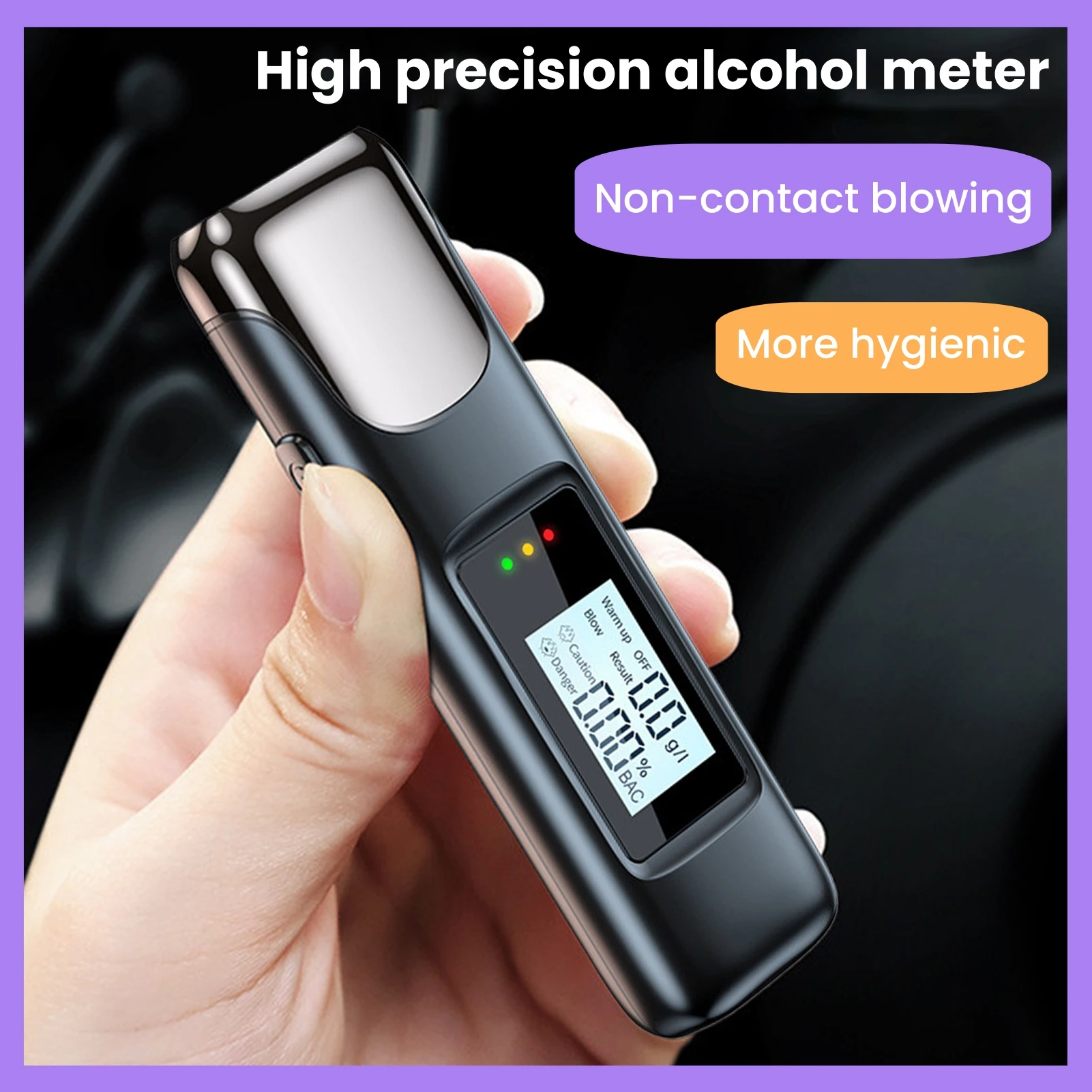 Breathalyzers For Alcohol High Sensitivity Digital LCD Display Blood Alcohol Breathalyzer Checker Drinking Detector USB
