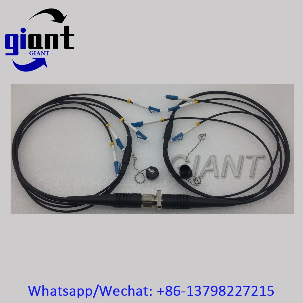 SM,4섬유,G657A1,4.5mm,1M,ODC 사각형(암) 원형(수) - LC/FC TPU 4C 기갑 광섬유 패치 코드 케이블 커넥터