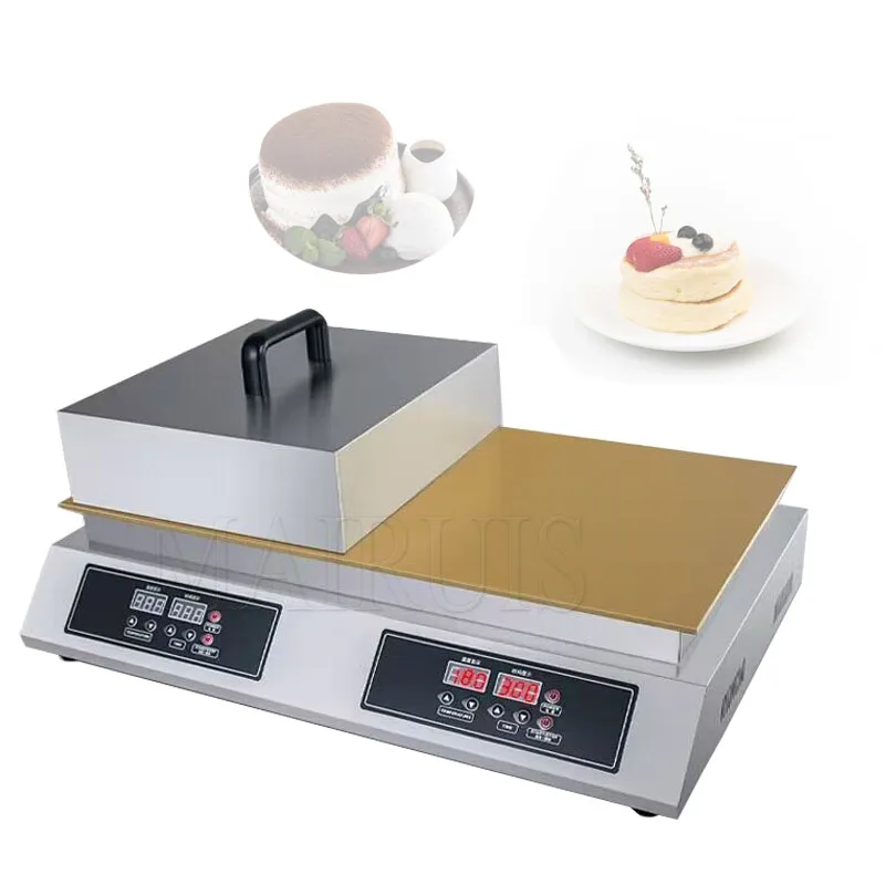 

Double Plate Commercial 110V 220V Souffle Maker Snacks Machine Copper Pan Rapid Heating Fluffy Pancake Baker Souffle Machine