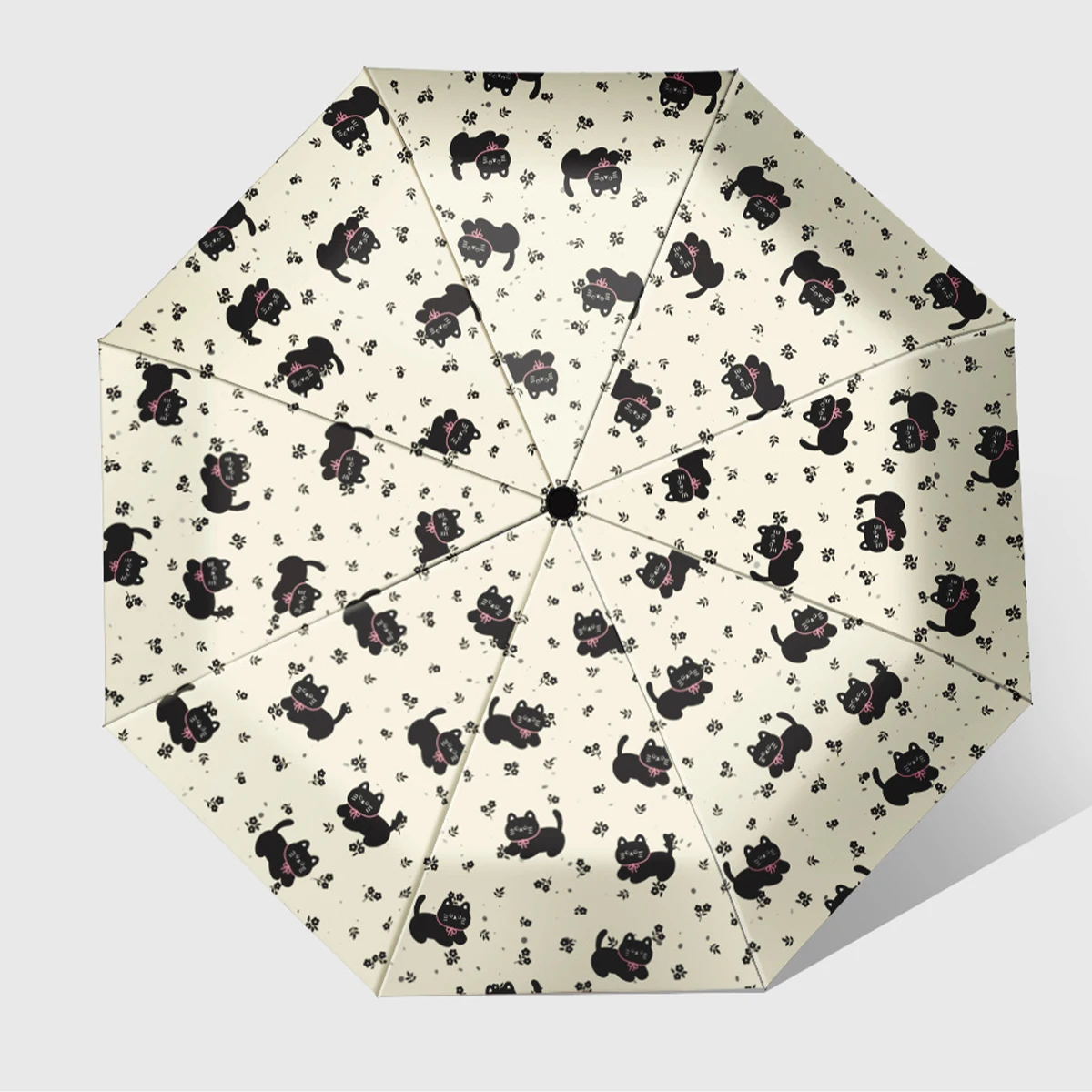 Sun Umbrella for Women Sun Protection UV Protection Portable Folding Umbrella for Cute Cats Rain and Sunshine