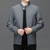 NEEDLESNOAH Mens Bomber Jacket Slim Business Jackets Outwear Spring Autumn Casual Jackets Solid Color Stand Collar Male Coats 1