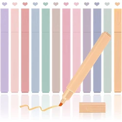 Pastel Highlighter Set: 12 Color No - Bleed Soft Tip Markers (12 Colors)