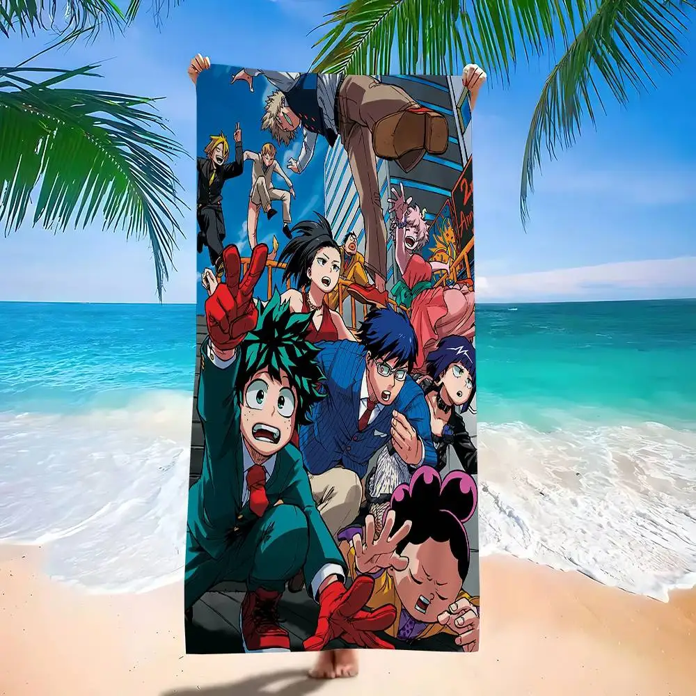 My Hero Academia Anime Microfiber Beach Towel Absorbent Quick Dry Soft Yoga Swimming Resort Mountain Climbing Towel