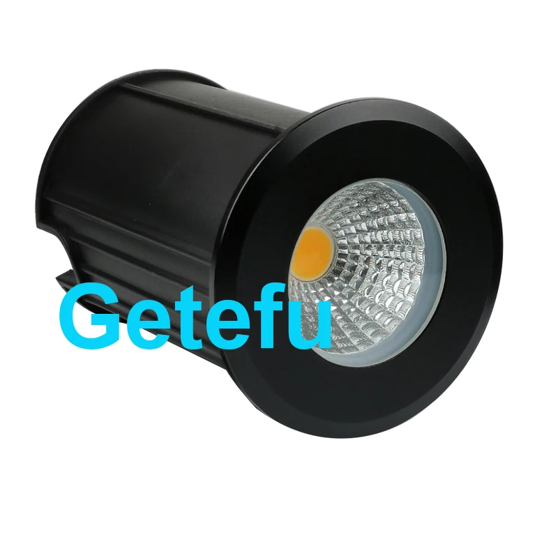 black LED Underground light 3W Ground Garden Path Floor Lamp Outdoor Underground Buried Yard Lamp Landscape Light 85-265V DC12V