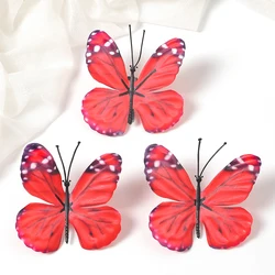 Colorful Butterfly Stickers for Crafts and Home Decor (Set of 10/20/30) (Red)