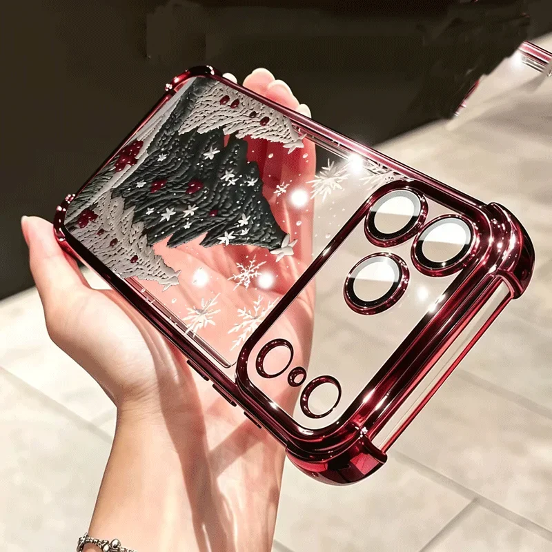 Festive Christmas Deer & Santa Claus Phone Case