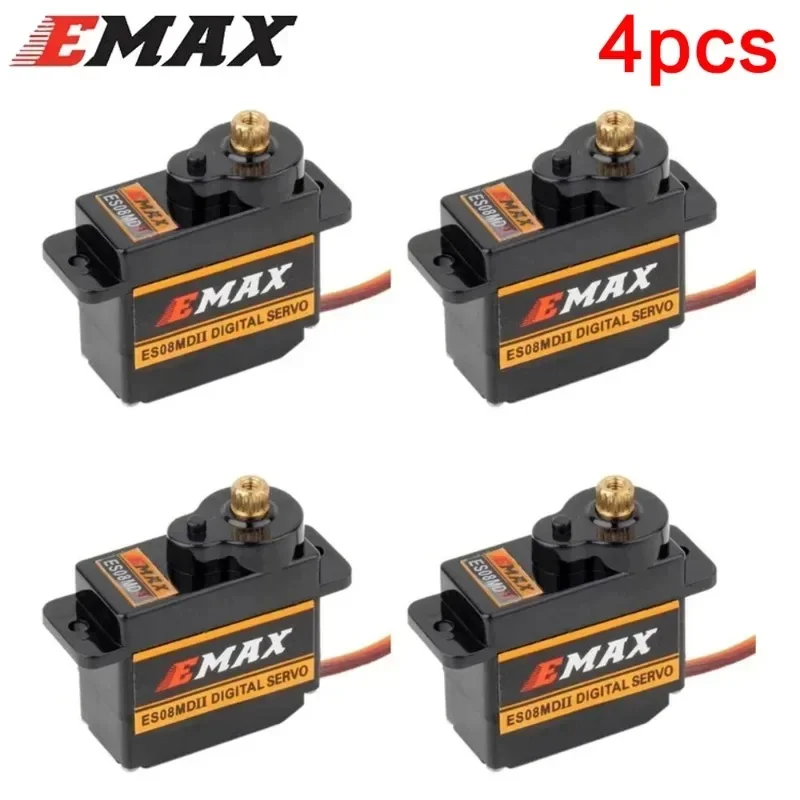 2026 EMAX ES08MDII ES08MD II Metallgetriebe Digital Servo (ähnlich SG90 ES08A ES08MA MG90S) für TREX 450 Helikopter, Flugzeuge, RC-Roboter
