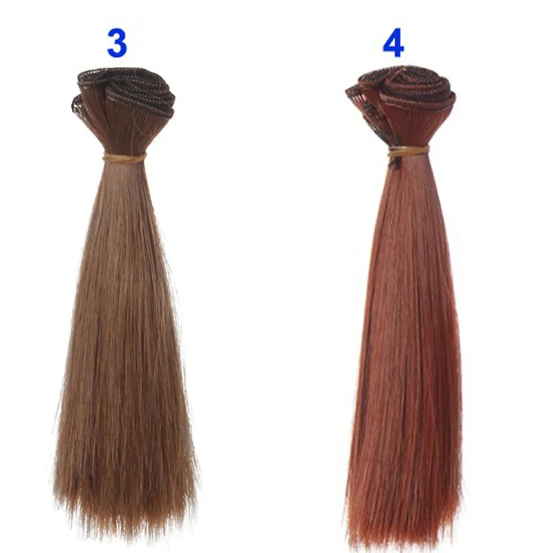 One Piece 5cm 15cm 25cm Short Long Straight Doll Hair For 1/3 1/4 1/6 BJD Diy Accessory doll wigs