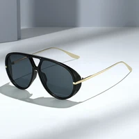 SO & EI Ins mode populaire Double ponts pilote femmes surdimensionné lunettes de soleil rétro couleur bonbon dégradé UV400 hommes Punk lunettes de soleil 2