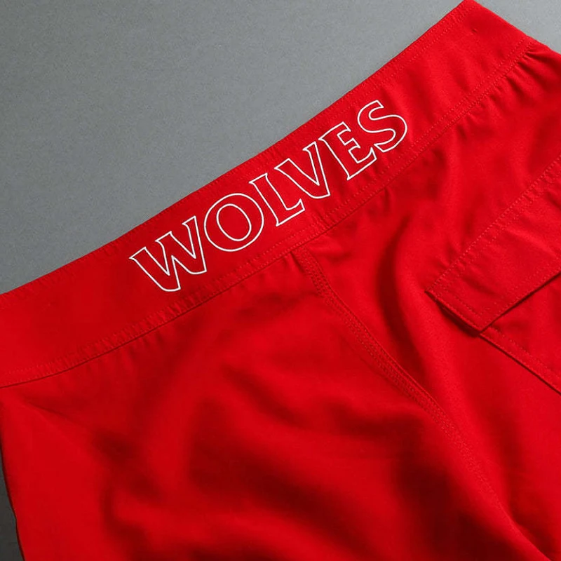 Fashion Wolf head men's shorts Beach slacks Quick drying printed quarter pants Street workout men's tracksuit pants