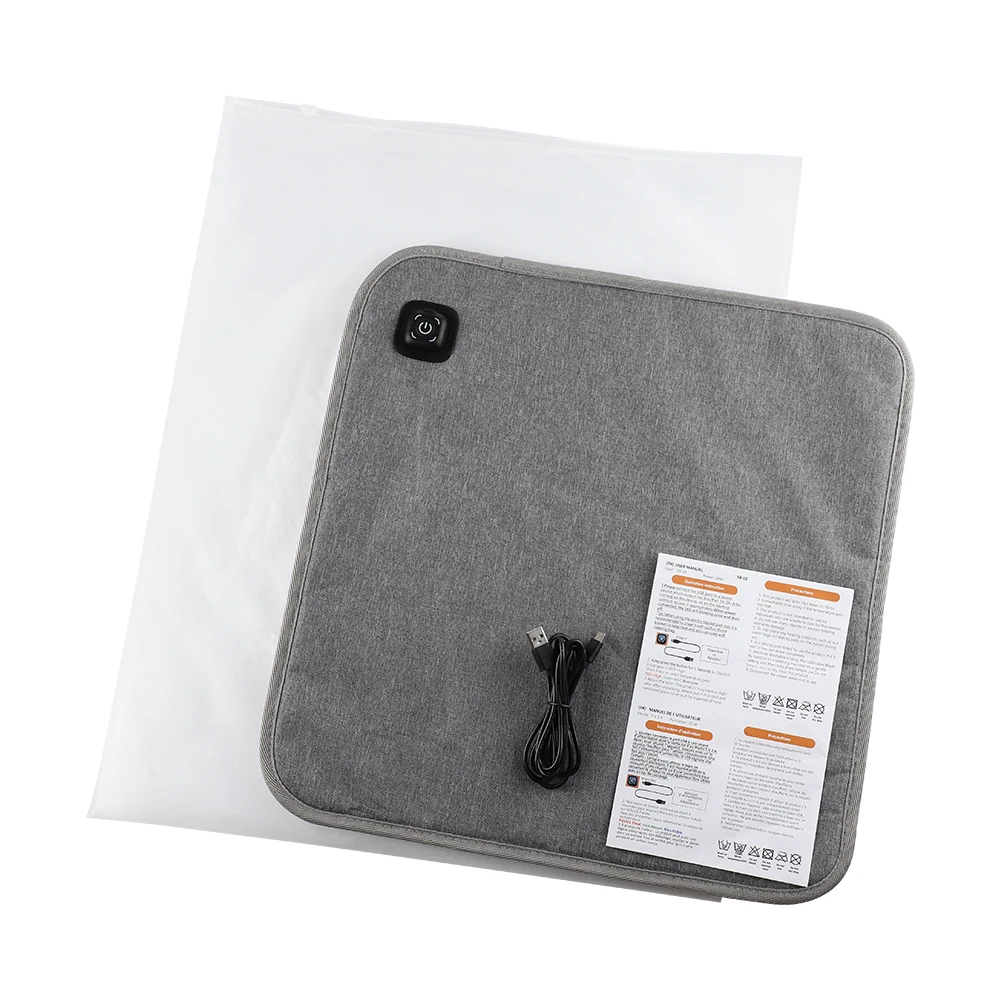 USB Heated Seat Pad Car Home Office Outdoor Camping Winter Warming Chair Cushion