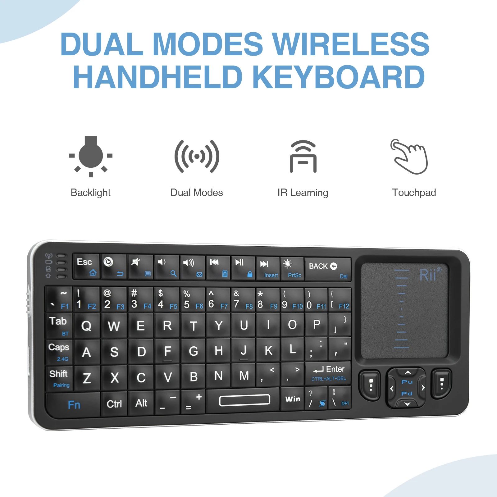 Mini Teclado sem Fio com Touchpad e Mouse Combo Controlador 2.4g Compatível com Android tv Box pc Tablets Ps4 Rii K06