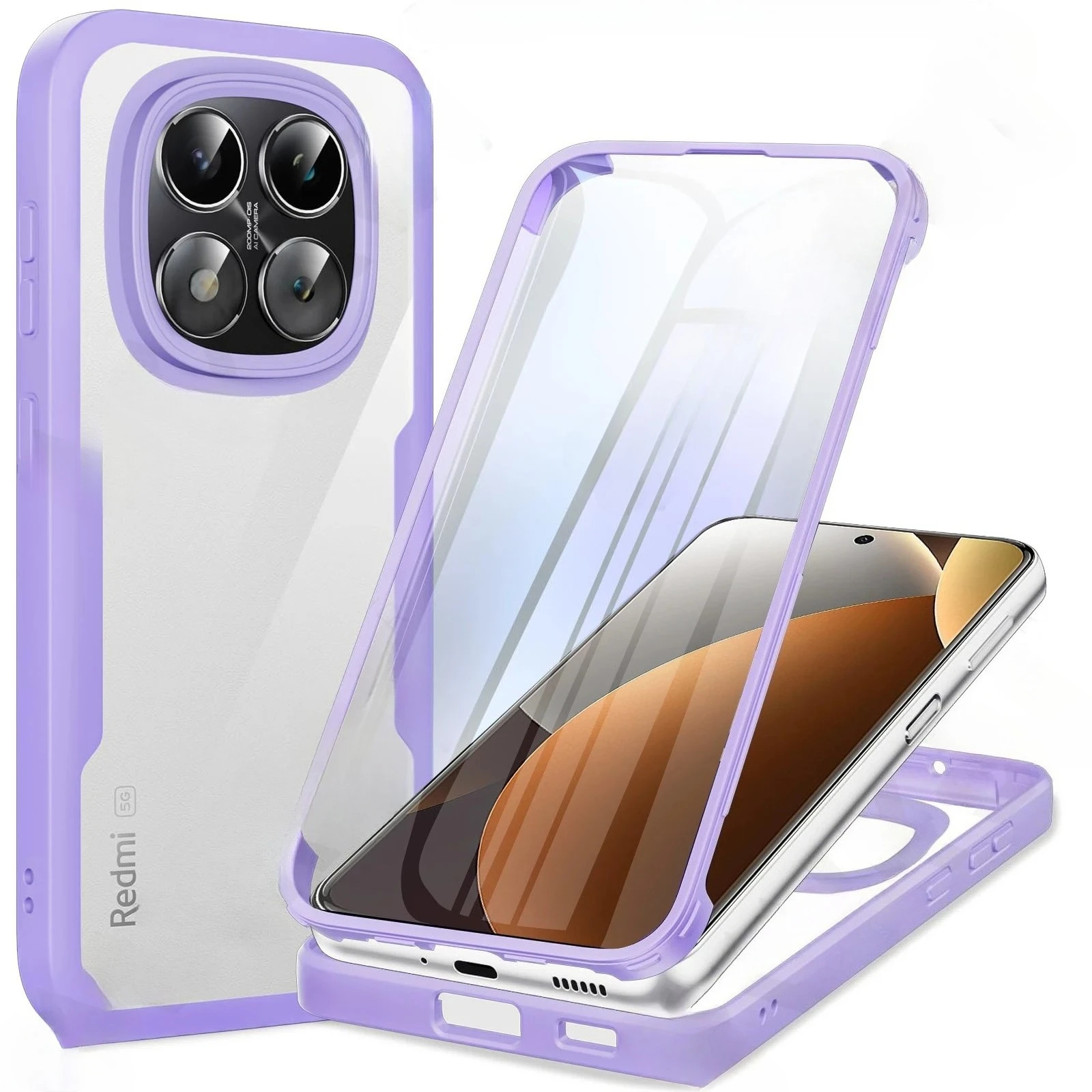 Rugged Anti-Shock & Anti-Yellow Case with Screen Protector and 360-Degree Protection