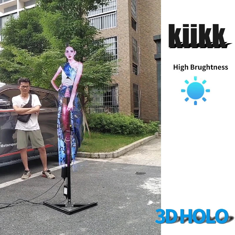 

Голографическая проекция Kiikk, 155 см, персональный 3D дисплей, один диаметр, 65 см, рекламная машина для бара, игровой площадки