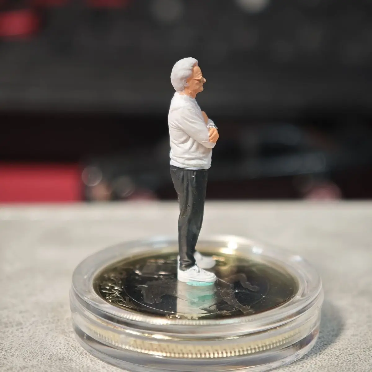 1/64 2.4cm DIY 미니어처 피규어 정적 모델 노인 디오라마
