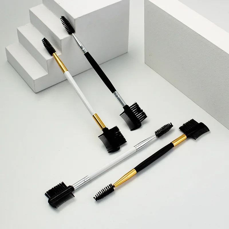 Makeup Brush Set Makeup Tool Double Ended Eyebrow Comb Brush Eyelash Applicator 1PC