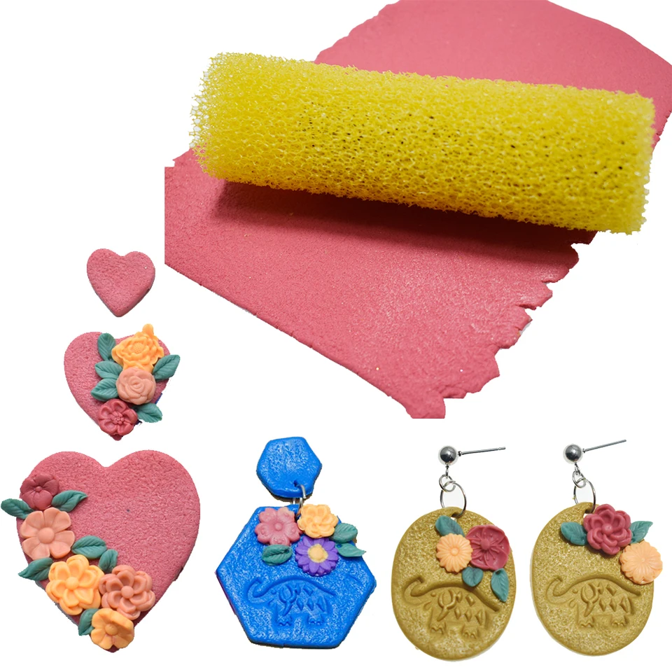 HOBBIESAY 4 Polymer Clay Texturblätter Set - 99x148mm Für DIY Ton Schmuck