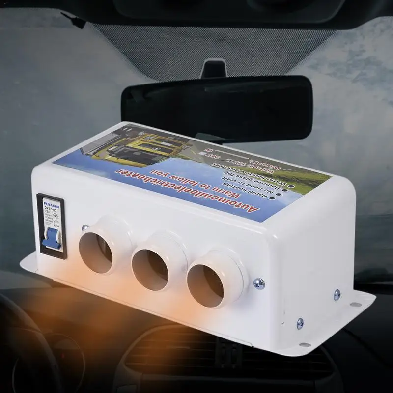 

Car 500W-1000W Electric Heating Defroster 12V/24V SUV Car Heater Windshield Electric Defogging Defogger Manual Black Car Heater
