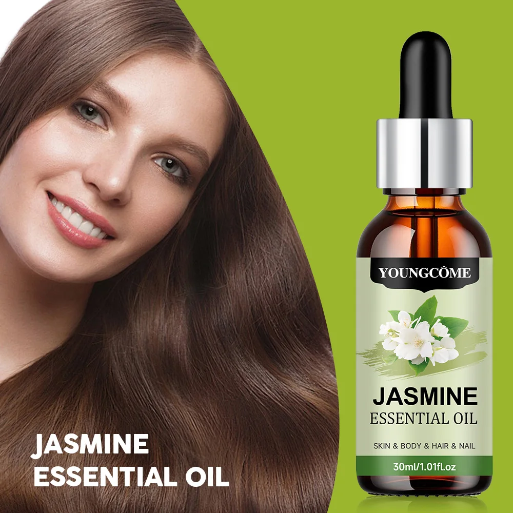 Pure Jasmine Rose Mint Lavender Vanilla Essential Oil for Diffuser, Humidifier, Massage, Skin Hair Care, Soap Candle Making Hair