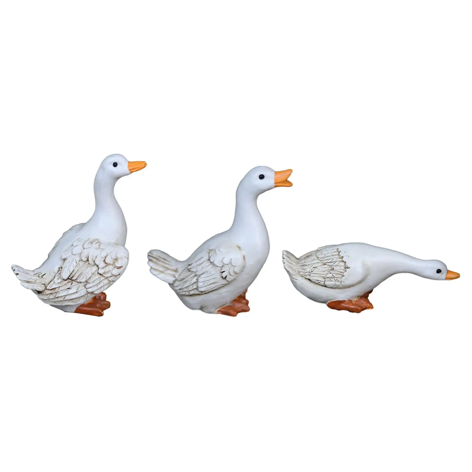 Cute Resin Duck Statue Home Decor Crafts Duck Sculpture for Patio Pond Table
