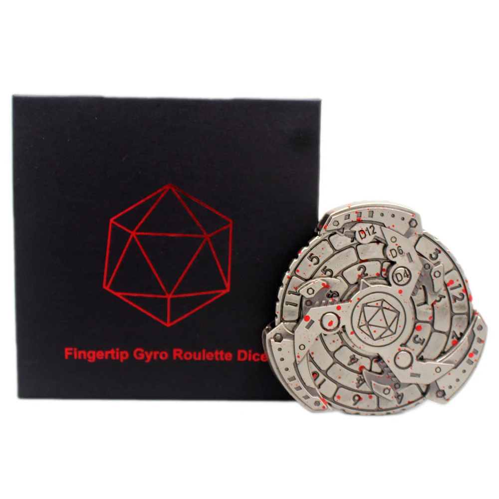 Machine Roulette Dice Fingertip Gyro Metal Dice DND Role Play Games Dices Metal Gifts