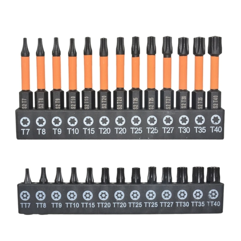 

26Pack Torx Head Screwdriver Bit Set Shank Steel Security Screwdriver Tool