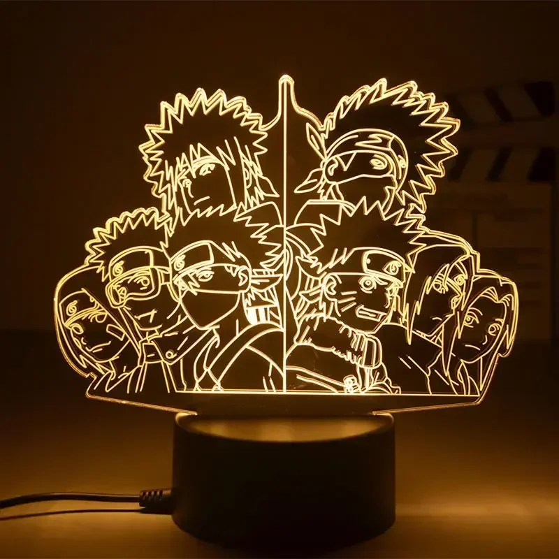 3D LED Night Light - Anime Naruto Characters Action Figure Collection