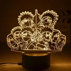 3D LED Night Light - Anime Naruto Characters Action Figure Collection - 16 color with remote (Naruto  7)