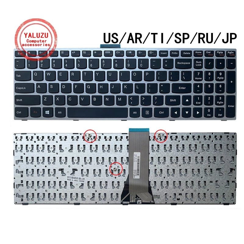 Teclado Portátil para Lenovo Eua ar ti sp ru jp Lenovo G5070 G5045 G5030 B50 G50 G50-70at G50-30 G50-45 G70 B50 B51 Y50 Z50