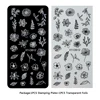 Flowers Design Mould Gel Stamping Plate Charm Embossed Nail stencil Varnish For Stamping DIY Templates Tools Manicure Products 5